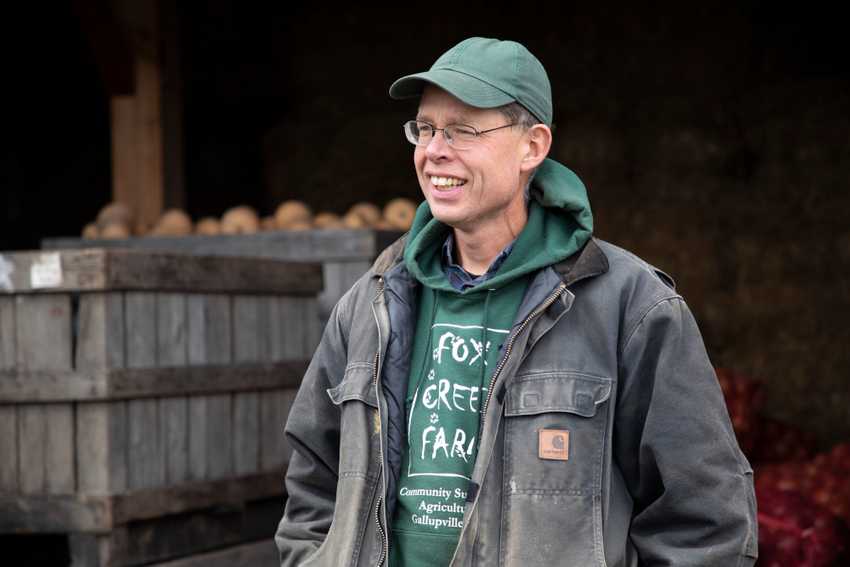 Raymond Luhrman, farmer at fox creek farm